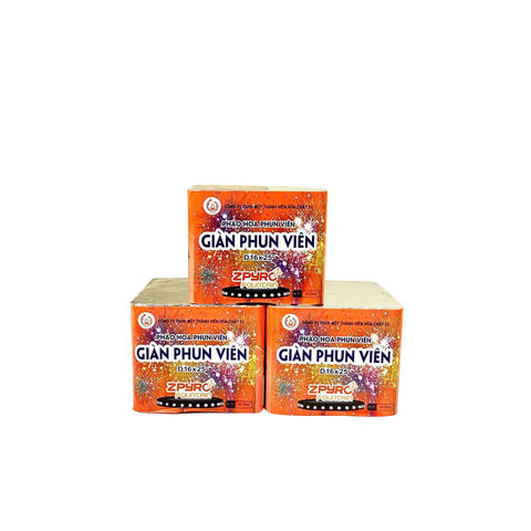 Pháo hoa Bộ Quốc Phòng tại Hồ Chí Minh - Giàn phun viên D16x25